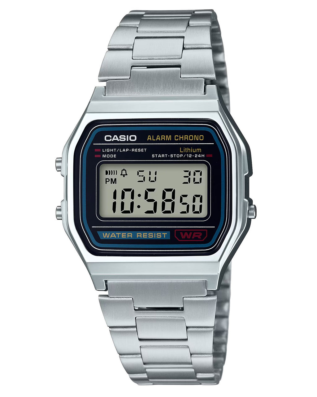 Casio Vintage Digital Unisex Metal Watch A158WA-1DF