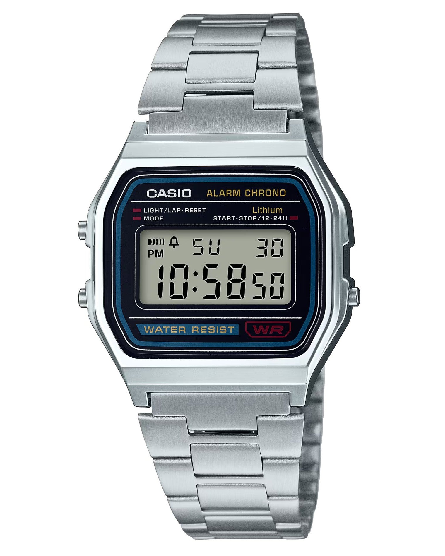 Casio Vintage Digital Unisex Metal Watch A158WA-1DF