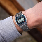 Casio Vintage Digital Unisex Metal Watch A158WA-1DF