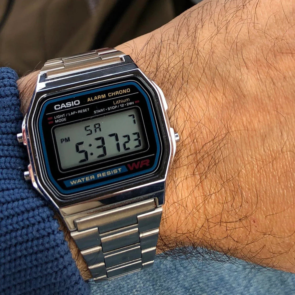 Casio Vintage Digital Unisex Metal Watch A158WA-1DF