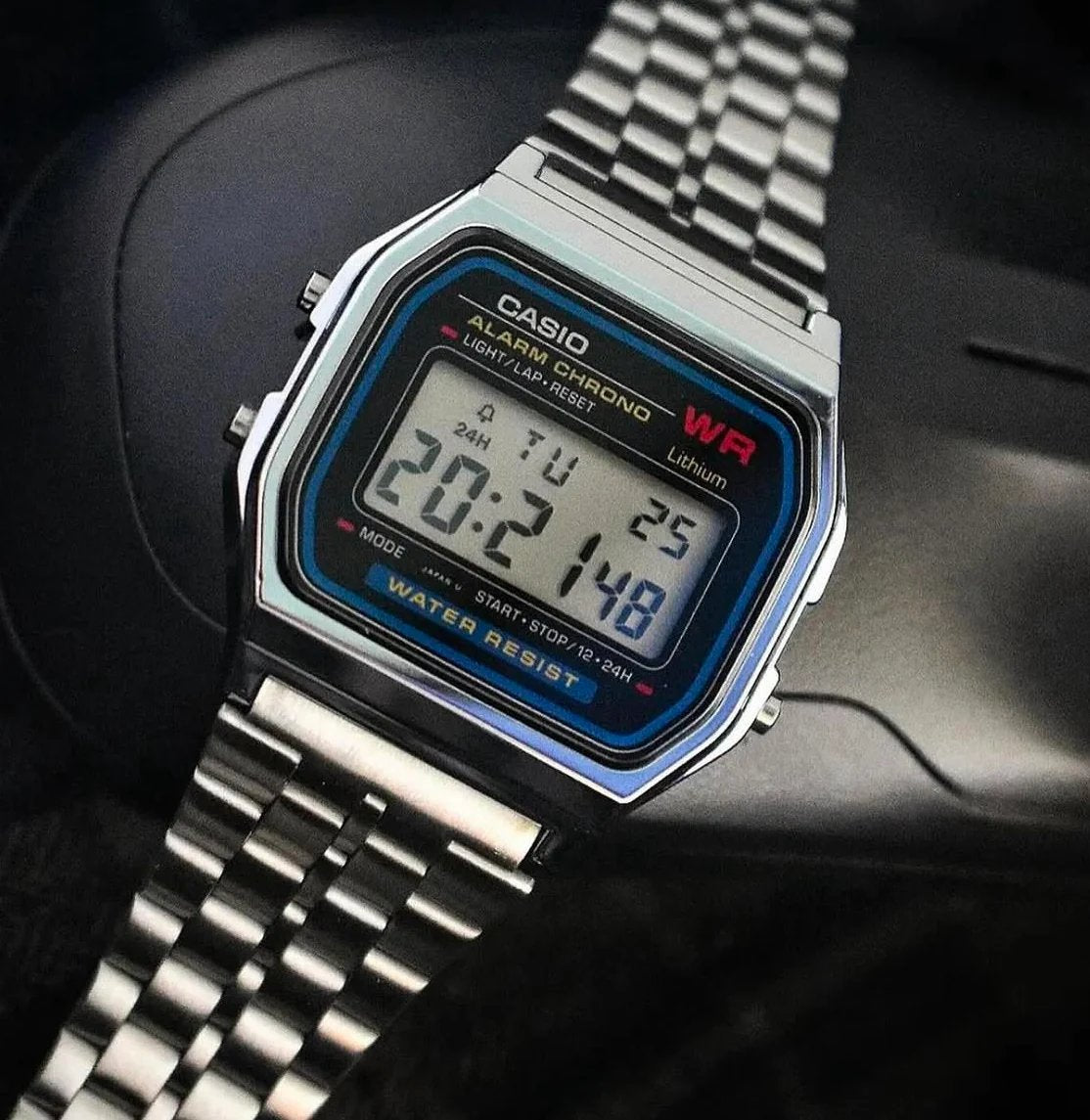Casio Vintage Digital Unisex Metal Watch A159W-N1DF