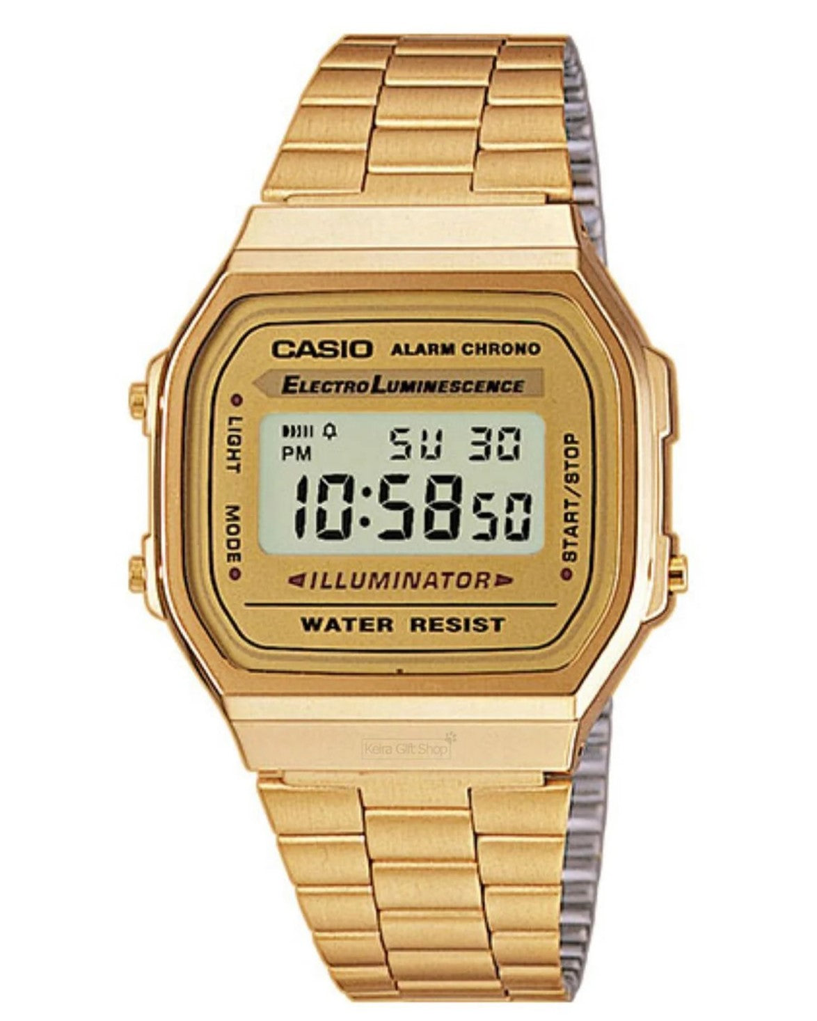 Casio Vintage Digital Unisex Metal Watch A168WG-9WDF