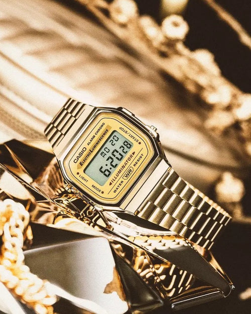 Casio Vintage Digital Unisex Metal Watch A168WG-9WDF