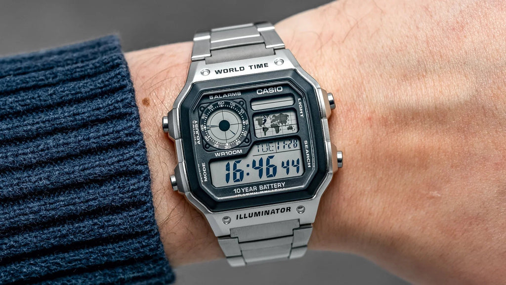 Casio Digital Men Metal Watch AE-1200WHD-1AVDF