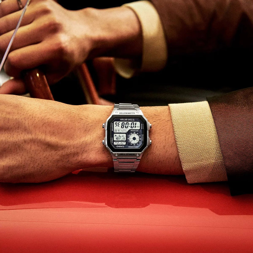Casio Digital Men Metal Watch AE-1200WHD-1AVDF
