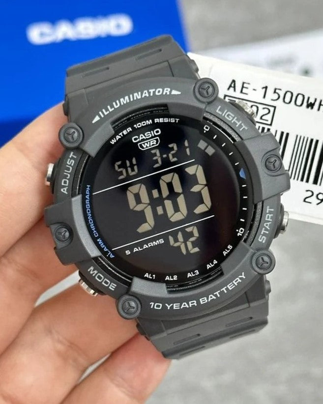 Casio Digital Men Watch AE-1500WH-8BVDF