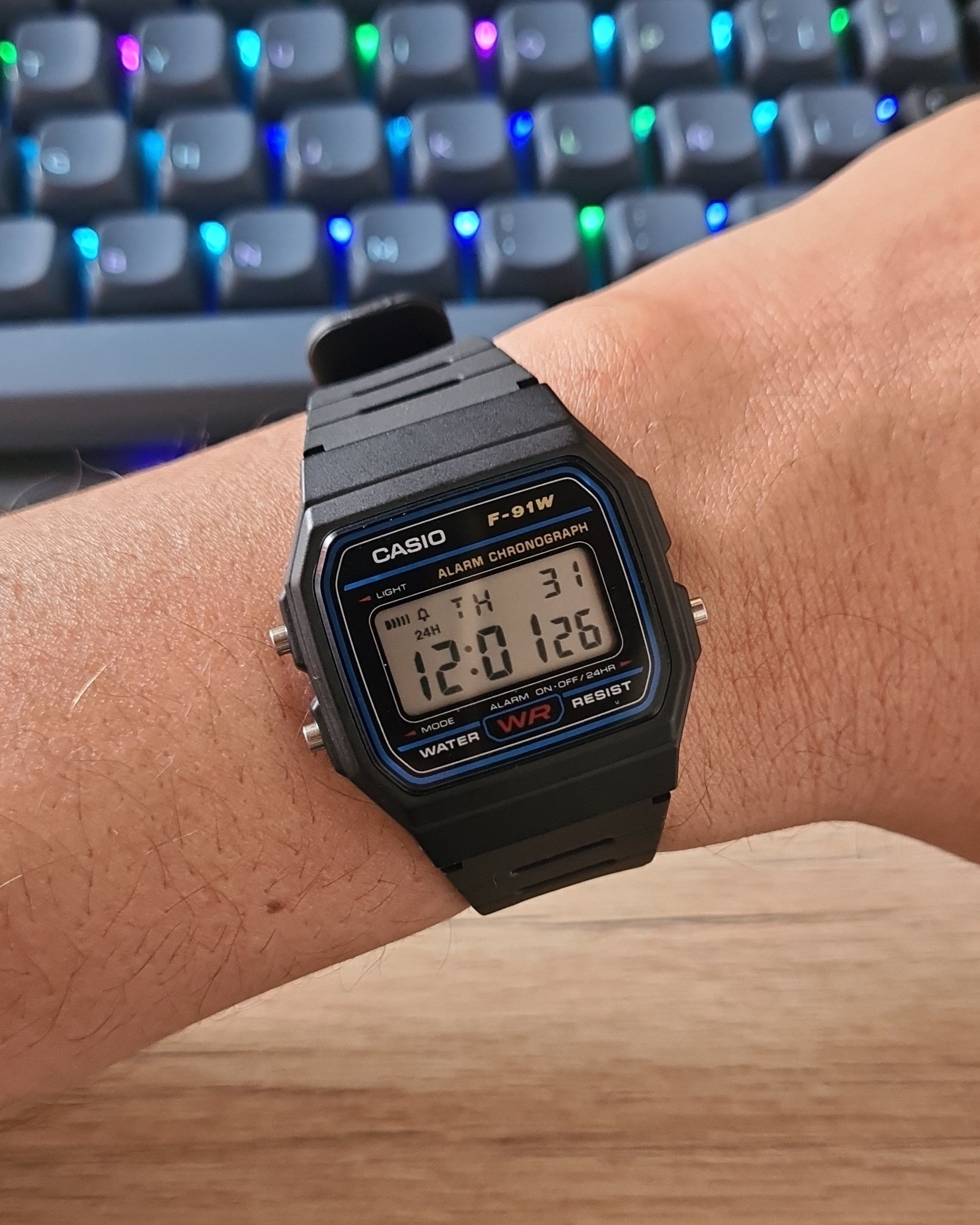 Casio Vintage Digital Men Watch F-91W-1DG
