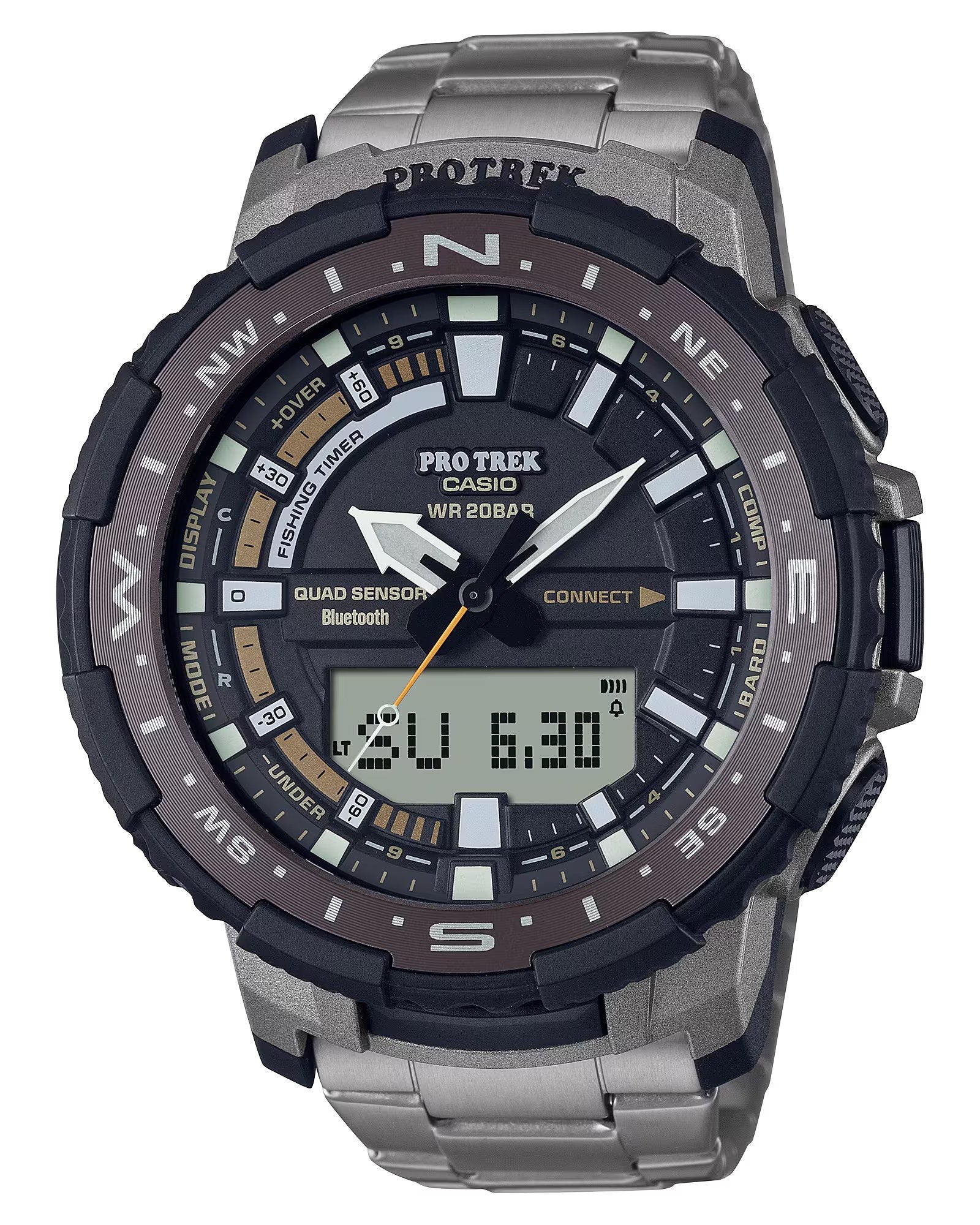 Pro Trek Bluetooth Fishing Titanium Watch PRT-B70T-7DR