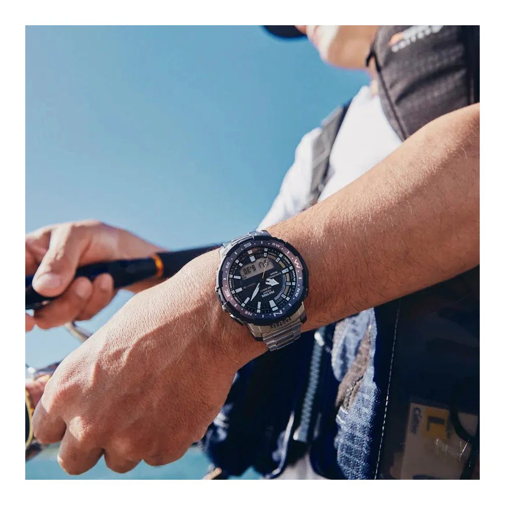 Pro Trek Bluetooth Fishing Titanium Watch PRT-B70T-7DR