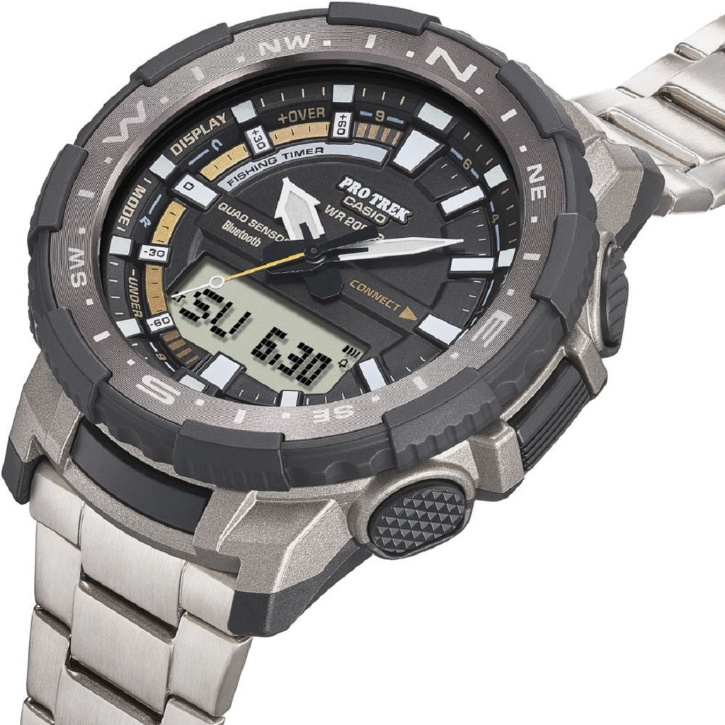 Pro Trek Bluetooth Fishing Titanium Watch PRT-B70T-7DR